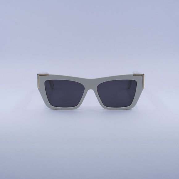 Palm Angels PERI099 HOLLYWOOD 0107 Sunglasses White Cat Eye Frame, Grey Lenses - Picture 3 of 11